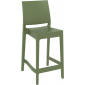 Комплект пластиковых полубарных стульев Siesta Contract Maya Bar 65 Set 2 стеклопластик оливковый Фото 8
