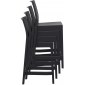 Комплект пластиковых полубарных стульев Siesta Contract Maya Bar 65 Set 2 стеклопластик черный Фото 5
