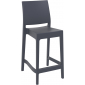 Комплект пластиковых полубарных стульев Siesta Contract Maya Bar 65 Set 4 стеклопластик темно-серый Фото 5