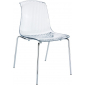 Комплект прозрачных стульев Siesta Contract Allegra Set 4 сталь, поликарбонат прозрачный Фото 8