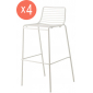 Комплект барных металлических стульев Scab Design Summer Set 4 сталь белый Фото 1
