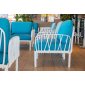 Кресло пластиковое с подушками Nardi Komodo Poltrona стеклопластик, Sunbrella белый, синий Фото 10