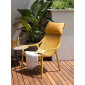 Лаунж-кресло пластиковое с подушкой Nardi Net Lounge стеклопластик, акрил горчичный, горчичный Фото 6