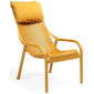 Лаунж-кресло пластиковое с подушкой Nardi Net Lounge стеклопластик, акрил горчичный, горчичный Фото 1