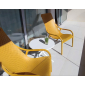 Лаунж-кресло пластиковое с подушкой Nardi Net Lounge стеклопластик, Sunbrella горчичный, серый Фото 8