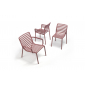 Комплект пластиковых стульев Nardi Doga Bistrot Set 2 стеклопластик марсала Фото 11