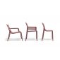 Комплект пластиковых стульев Nardi Doga Bistrot Set 4 стеклопластик марсала Фото 12