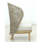 Лаунж-кресло плетеное с высокой спинкой и пуфом Tagliamento Mali эвкалипт, алюминий, роуп, полиэстер натуральный Фото 13