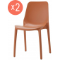 Комплект пластиковых стульев Scab Design Ginevra Set 2 стеклопластик терракотовый Фото 1