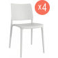 Комплект пластиковых стульев PAPATYA Joy-S Set 4 стеклопластик белый Фото 1