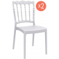 Комплект пластиковых стульев Siesta Contract Napoleon Set 2 стеклопластик белый Фото 1