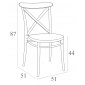 Комплект пластиковых стульев Siesta Contract Cross Set 2 стеклопластик темно-серый Фото 2