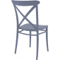 Комплект пластиковых стульев Siesta Contract Cross Set 4 стеклопластик темно-серый Фото 7