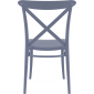 Комплект пластиковых стульев Siesta Contract Cross Set 4 стеклопластик темно-серый Фото 9