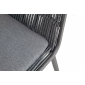 Стул плетеный барный с подушкой Grattoni Como алюминий, роуп, олефин антрацит, темно-серый Фото 4