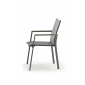 Кресло металлическое текстиленовое Grattoni Alpha алюминий, тик, текстилен темно-серый, натуральный Фото 5