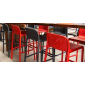 Комплект пластиковых полубарных стульев Nardi Lido Mini Set 4 стеклопластик красный Фото 13