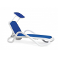 Комплект пластиковых лежаков Nardi Alfa Set 4 полипропилен, текстилен белый, синий Фото 11