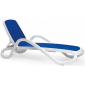 Комплект пластиковых лежаков Nardi Alfa Set 2 полипропилен, текстилен белый, синий Фото 9