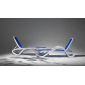 Комплект пластиковых лежаков Nardi Alfa Set 2 полипропилен, текстилен белый, синий Фото 8