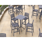 Комплект пластиковых барных складных столов Siesta Contract Sky Folding Bar Table 60 Set 2 сталь, пластик темно-серый Фото 16