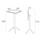 Комплект пластиковых барных складных столов Siesta Contract Sky Folding Bar Table 60 Set 2 сталь, пластик темно-серый Фото 2