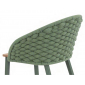 Кресло плетеное с подушкой Tagliamento Mallow алюминий, роуп, тик, акрил зеленый, натуральный Фото 5