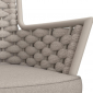 Кресло плетеное с подушкой Tagliamento Leon алюминий, роуп, акрил тортора, серый Фото 16