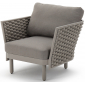 Кресло плетеное с подушками Tagliamento Leon алюминий, роуп, акрил Фото 3