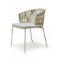 Кресло плетеное Scab Design Lisa Filo Nest сталь, роуп, акрил тортора, глиняный, белый Фото 4
