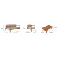 Комплект деревянной плетеной мебели Tagliamento Idea ироко, роуп, ткань Фото 2