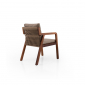 Кресло деревянное плетеное с подушками Tagliamento Idea ироко, роуп, ткань Фото 3