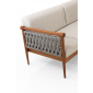 Комплект деревянной плетеной мебели Tagliamento Knob ироко, роуп, ткань Фото 14