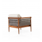 Комплект деревянной плетеной мебели Tagliamento Knob ироко, роуп, ткань Фото 10