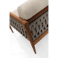 Комплект деревянной плетеной мебели Tagliamento Knob ироко, роуп, ткань Фото 18