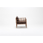 Кресло деревянное плетеное с подушками Tagliamento Zuma каштан, искусственный ротанг, олефин Фото 5