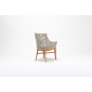 Кресло деревянное плетеное с подушкой Tagliamento Hyac каштан, искусственный ротанг, олефин Фото 5