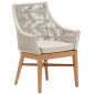 Кресло деревянное плетеное с подушкой Tagliamento Hyac каштан, искусственный ротанг, олефин Фото 1