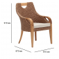Кресло деревянное плетеное с подушкой Tagliamento Candy каштан, искусственный ротанг, олефин Фото 2