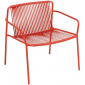 Лаунж-кресло металлическое PEDRALI Tribeca сталь, ПВХ красный Фото 1