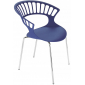 Кресло пластиковое PAPATYA Tiara сталь, стеклопластик фиолетовый Фото 1