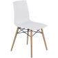 Стул пластиковый PAPATYA X-Treme-S Wox Pro Beech Wood бук, стеклопластик белый Фото 1