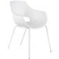 Кресло пластиковое PAPATYA Opal-ML Pro сталь, стеклопластик белый Фото 1