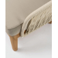 Диван плетеный с подушками RosaDesign Dakota тик, алюминий, роуп, полиэстер натуральный, жемчужный белый, серебристая тортора Фото 5