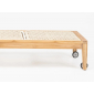Шезлонг-лежак деревянный плетеный RosaDesign Dakota тик, алюминий, роуп натуральный, жемчужный белый Фото 6
