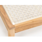 Шезлонг-лежак деревянный плетеный RosaDesign Dakota тик, алюминий, роуп натуральный, жемчужный белый Фото 5