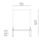 Комплект для увеличения высоты стола Nardi Kit Cube 70 High алюминий табак Фото 2