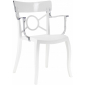 Кресло пластиковое PAPATYA Opera-K стеклопластик, поликарбонат белый, прозрачный Фото 1
