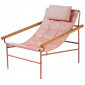 Кресло лаунж металлическое с подушкой Scab Design Dress Code Glam Outdoor сталь, ироко, ткань sunbrella терракотовый, розовый Фото 1