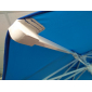 Зонт пляжный с базой на колесах THEUMBRELA SEMSIYE EVI Kiwi Clips&Base алюминий, олефин белый, голубой Фото 7